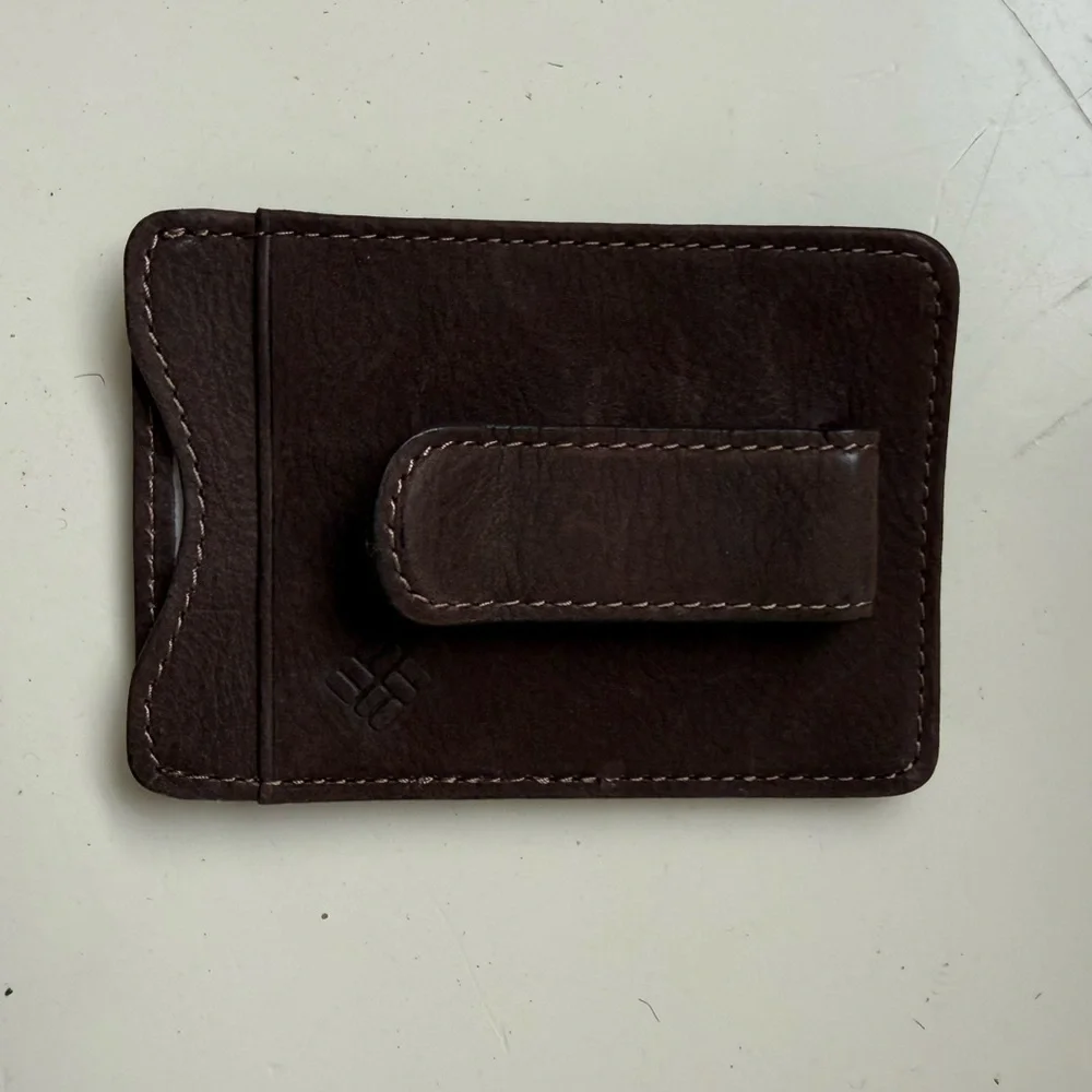 Columbia Dark Brown Leather Money Clip